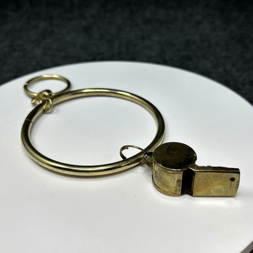 Vintage brass whistle - brass,
