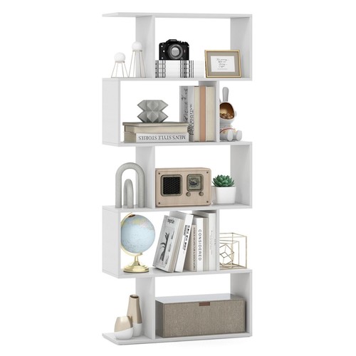 Shaped display bookshelf 5 - s-shaped,
