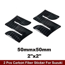 2 x Carbon fibre  3D Badge Tank Emblem Logo Sticker  For Suzuki Graphics Decals