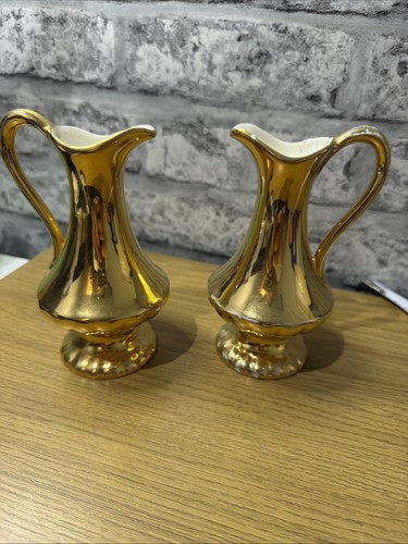 Pair vintage gold coloured - gold,