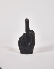 Black Candle The Bird Swear Middle Finger | Soy Wax | 9cm Funny Home Decor Gift