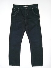 Women's Mish Mash Jeans Indigo Blue Denim Straight Leg Pockets Zip Fly New F1