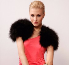 Women Real Ostrich Feather Fur