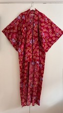 Traditional Japanese kimono with obi (sash) and zori (sandals) - Size S