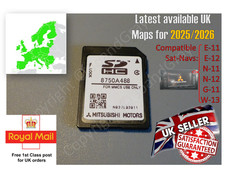 Mitsubishi GPS Sat-Nav UK Ireland EU Map SD Card 2025-2026 - E-11 E-12 W-13 MMCS