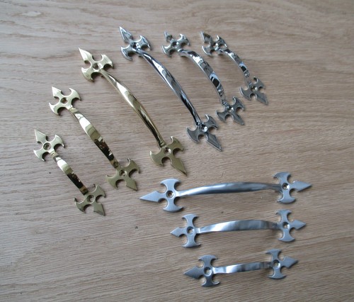 Solid brass victorian fleur - brass,