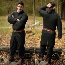 Alaric Chainmail Shirt in Black. Ideal for Re-enactment Costume or LARP