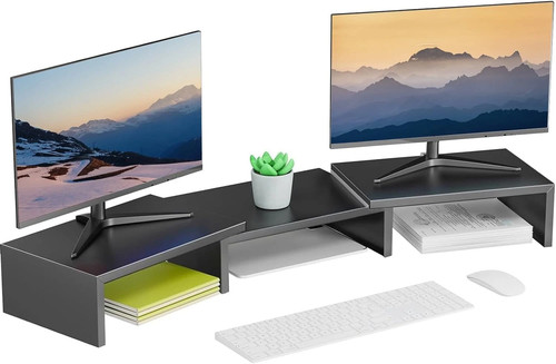 Dual monitor stand for - dual, desk