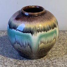 Small Vase West German Drip Glaze Vintage Gloss Ornament JASBA Style No. 101/7