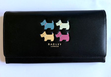 Radley Quad Dog Black Leather