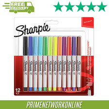 Sharpie Ultra Fine Assorted Permanent Markers - 12 Pack 100% ORIGINAL ⭐⭐⭐⭐⭐