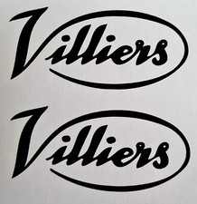 Villiers tank logo decal pair