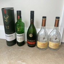 Empty Brandy & Whisky Bottles