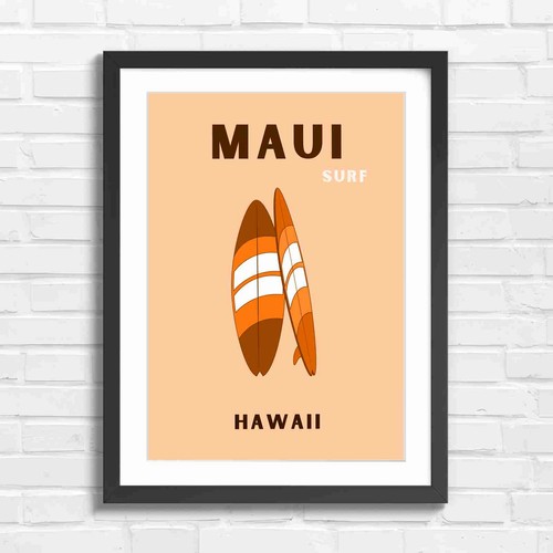 Maui surf art - surf,