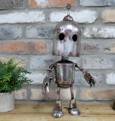 Silver aged metal - metal, robot