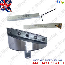 100mm Fly Cutter 3/4" Shank Head 1/2" Slot - Inc 2 cutters Carbide & M2 HSS