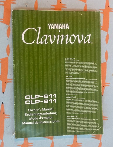 Yamaha clavinova owner - yamaha, owner's