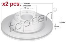 Pcs rear brake - x2, rotos