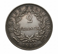 Napoleon 1812 French Empire 2 Francs Design Restrike Art Medal Collectible