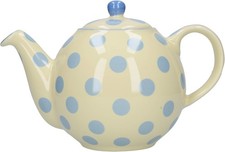 Globe Teapot 900ml Ivory Blue