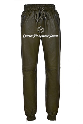 Men real leather - real, trousers