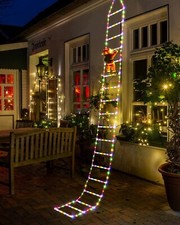 NEXVIN 9.9Ft Christmas Ladder Lights with Santa Claus - 338 LED Multicolour