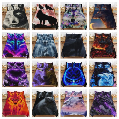 Wolf animal quilt - 3d,