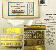 Mallard GWR 6 wheeled compo etched brass coach kit 4mm Finescale OO/EM/P4 -RARE!