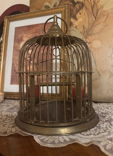 Vintage solid brass - brass, bird