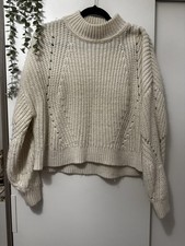 H&M women's cream knitted