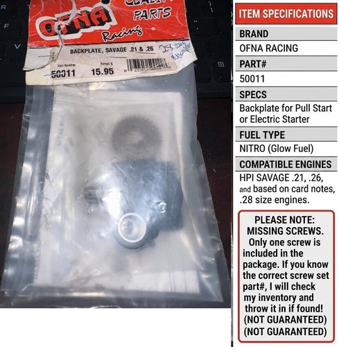Ofna racing 50011 nitro - ofna, engine