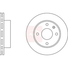 2x Brake Discs Vented For Ford