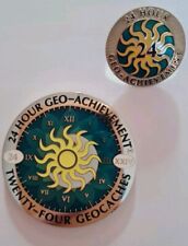 Geocoin - Geo-Achievement 24 hour 24 geocaches - Unactivated, + pin 