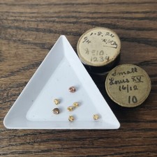 Lot of Small Vintage Louis XV Pocket Watch Crowns Parts, New Old Stock (CT113)