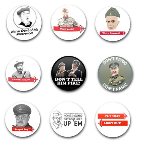 25mm dads army button - 1",