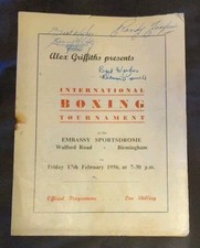 1956 Johnny Mann v Al Brown SIGNED AUTOGRAPHED By Randolph Turpin Sammy McCarthy