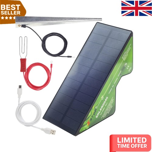 Complete solar fence energiser - solar,