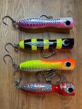 Popper Fishing Lure Saltwater Handmade Wooden Popper Lure Joblot X 14 Lures