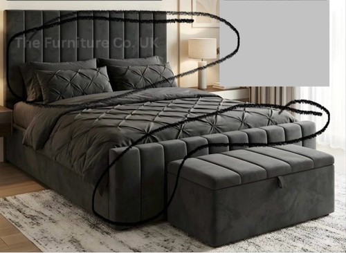Kingsize grey plush velvet - kingsize,