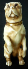 Victorian Ceramic Pug Dog Standing On Two Feet Ornament Figurine