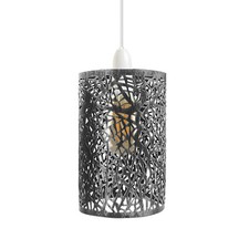 Metal Drum Cage Lamp Shade Hanging Pendant Light Shade Ceiling Easy Fit Shades