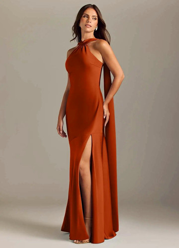 Azazie burnt orange - burnt, bridesmaid