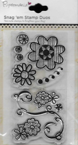 Papermania floral clear - clear, stamp