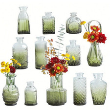 Glass Bud Vase Set of 12 Small