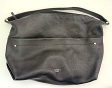 Osprey black leather handbag with dust cover (1014)