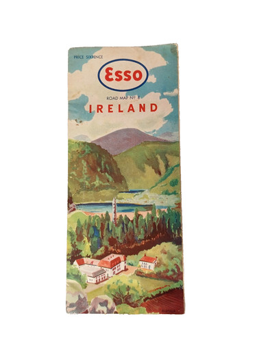 Vintage esso road map ireland - vintage,