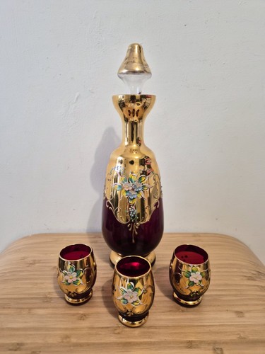 Vintage antique venetian ruby - vintage,