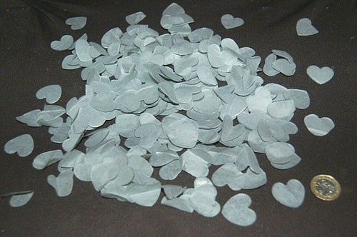 Silver wedding confetti - silver, love