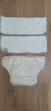 BumGenius Freetime AIO BTP Cloth Nappy 8 - 35+ lb Popper White 2 Cotton Boosters