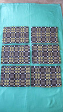 Welsh tapestry place mate x 6 vintage